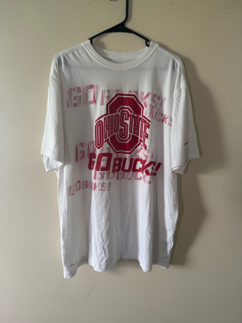 Nike Ohio State Buckeyes Graphic Tee XXL White Red NCAA